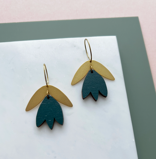 Mica Peet Colourful flower tulip earrings