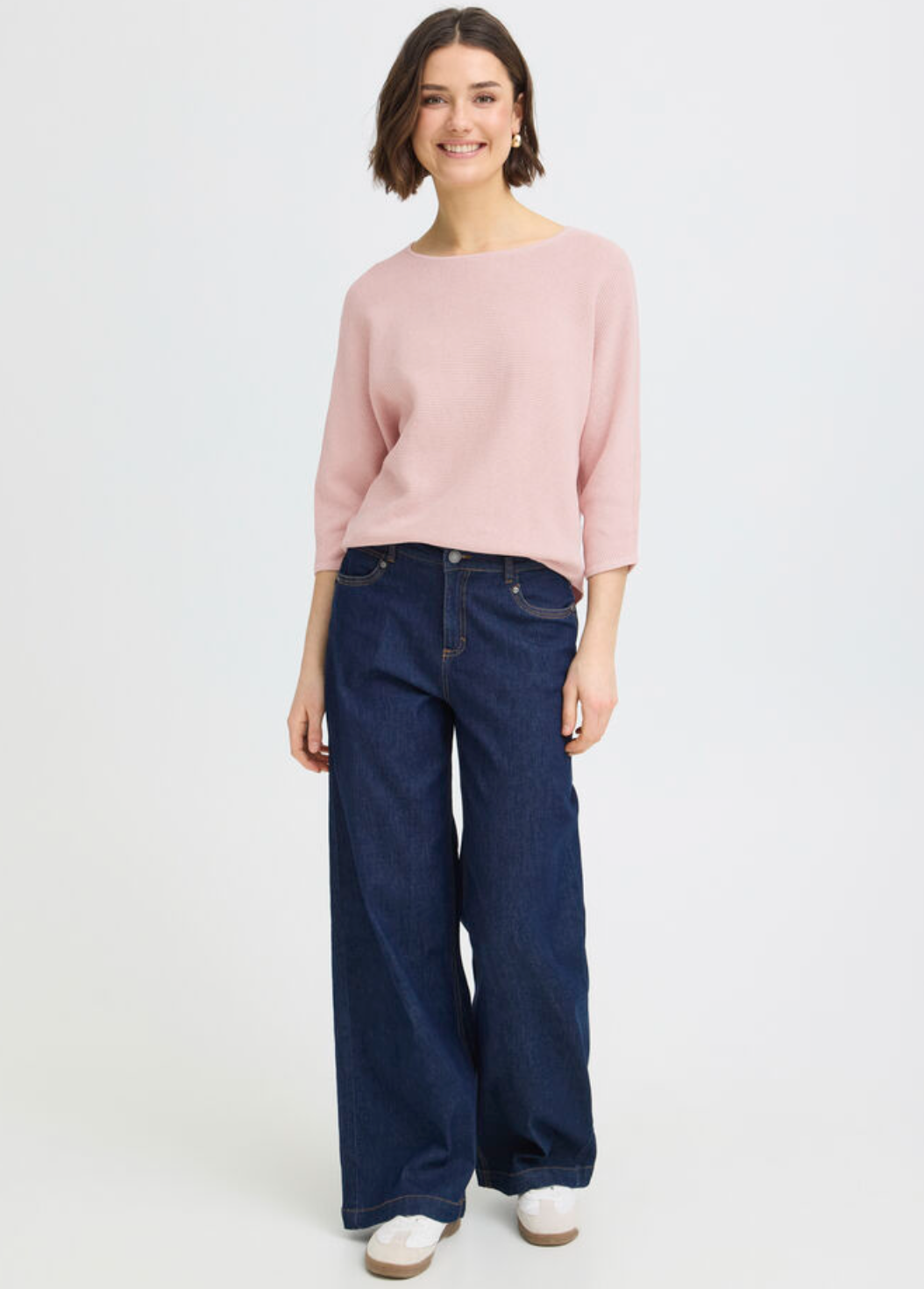 Fransa Sinja sweater in lotus pink