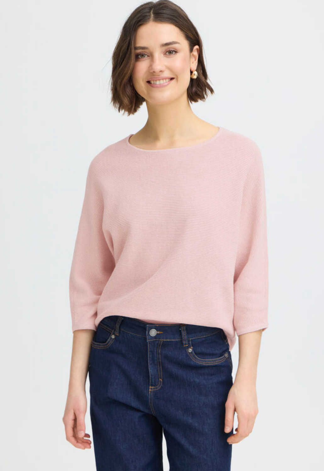Fransa Sinja sweater in lotus pink