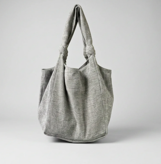 Aura Que Jogi vegan cotton bag in cloudy grey - [shop_name Strathaven] [womens clothing]