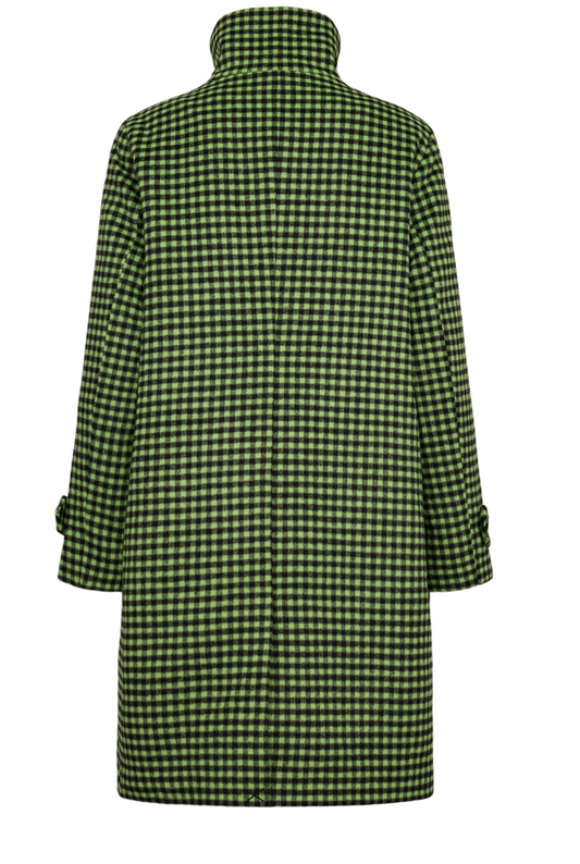 Numph Nuliba jasmine green checked coat - [shop_name Strathaven] [womens clothing]