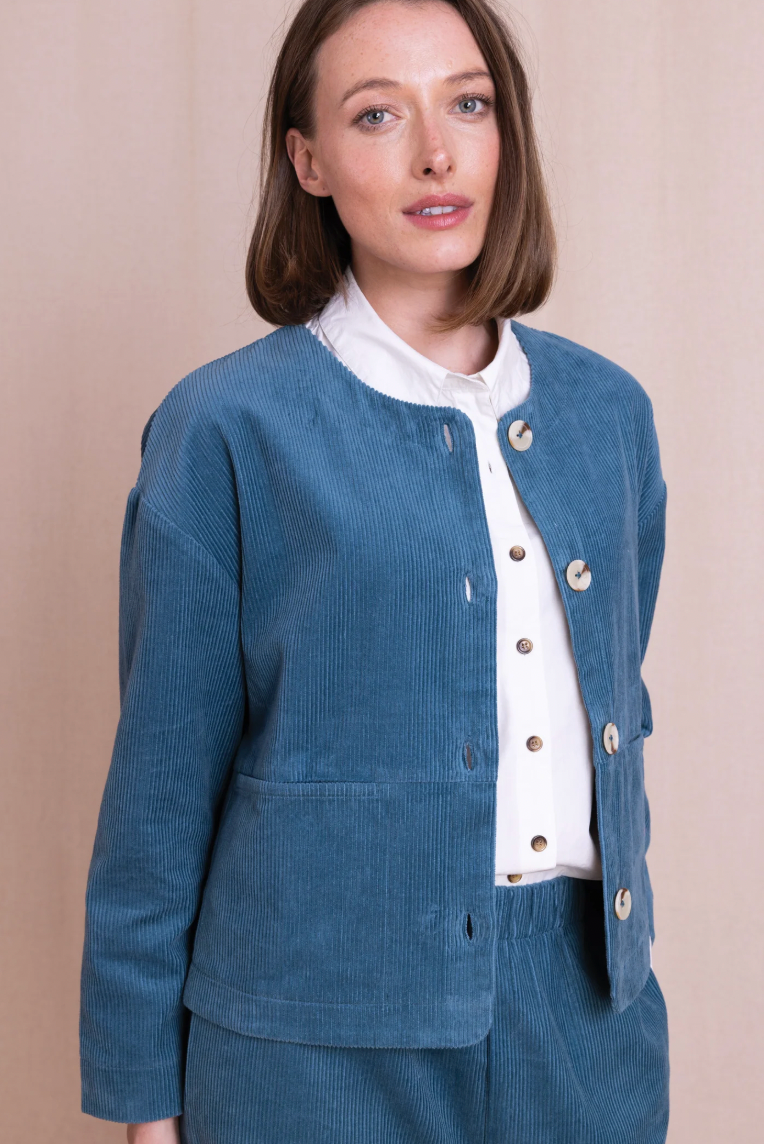 Nomads cord jacket in duck egg blue - [shop_name Strathaven] [womens clothing]