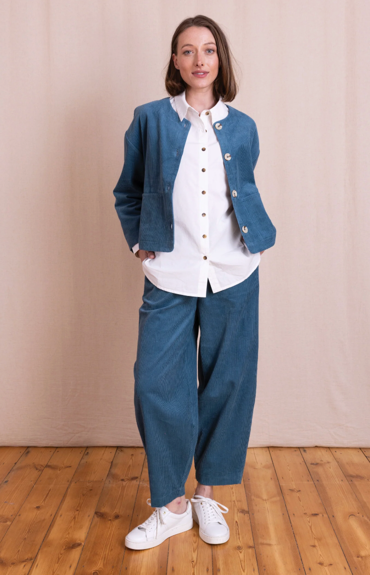 Nomads cord jacket in duck egg blue - [shop_name Strathaven] [womens clothing]