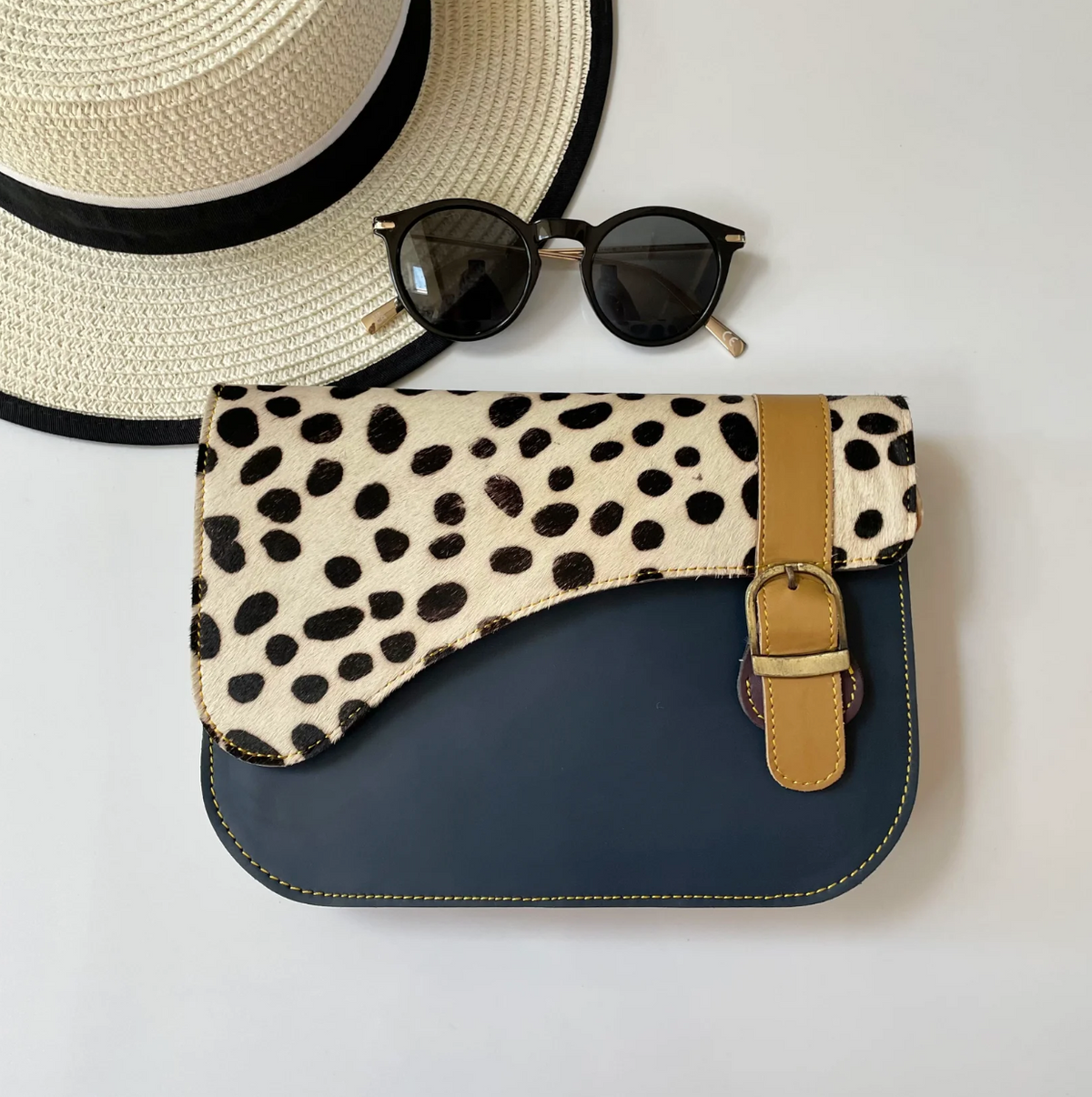 Nephele Grace handmade recycled leather handbag