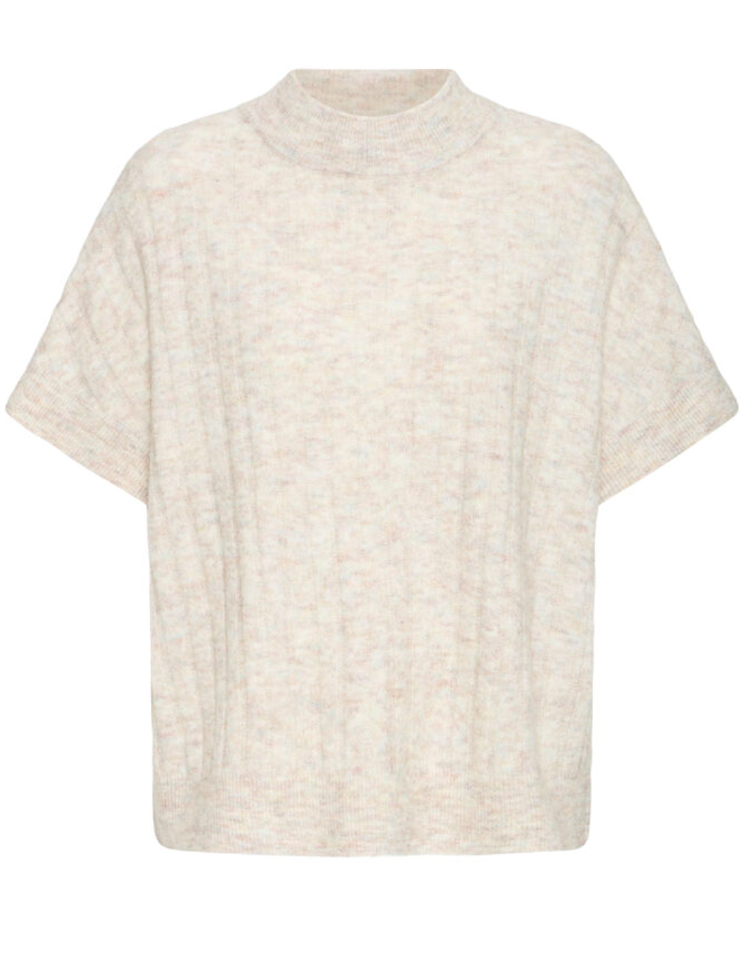 Fransa Sanny vest knit in oatmeal melange