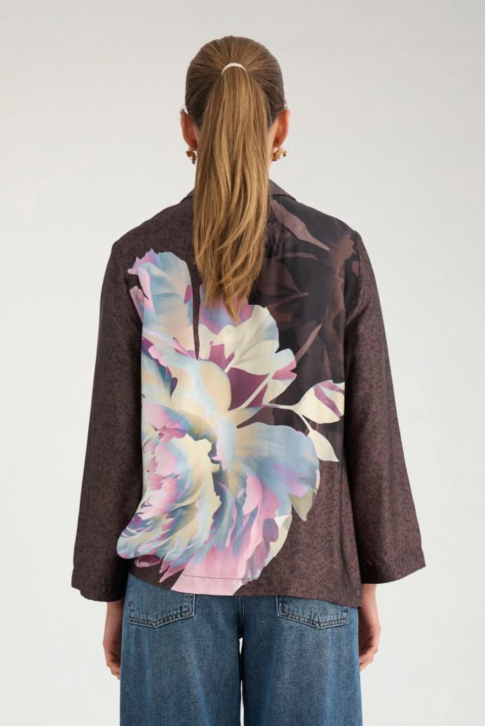 Numph Nucrisa blouse in black coffee - [shop_name Strathaven] [womens clothing]