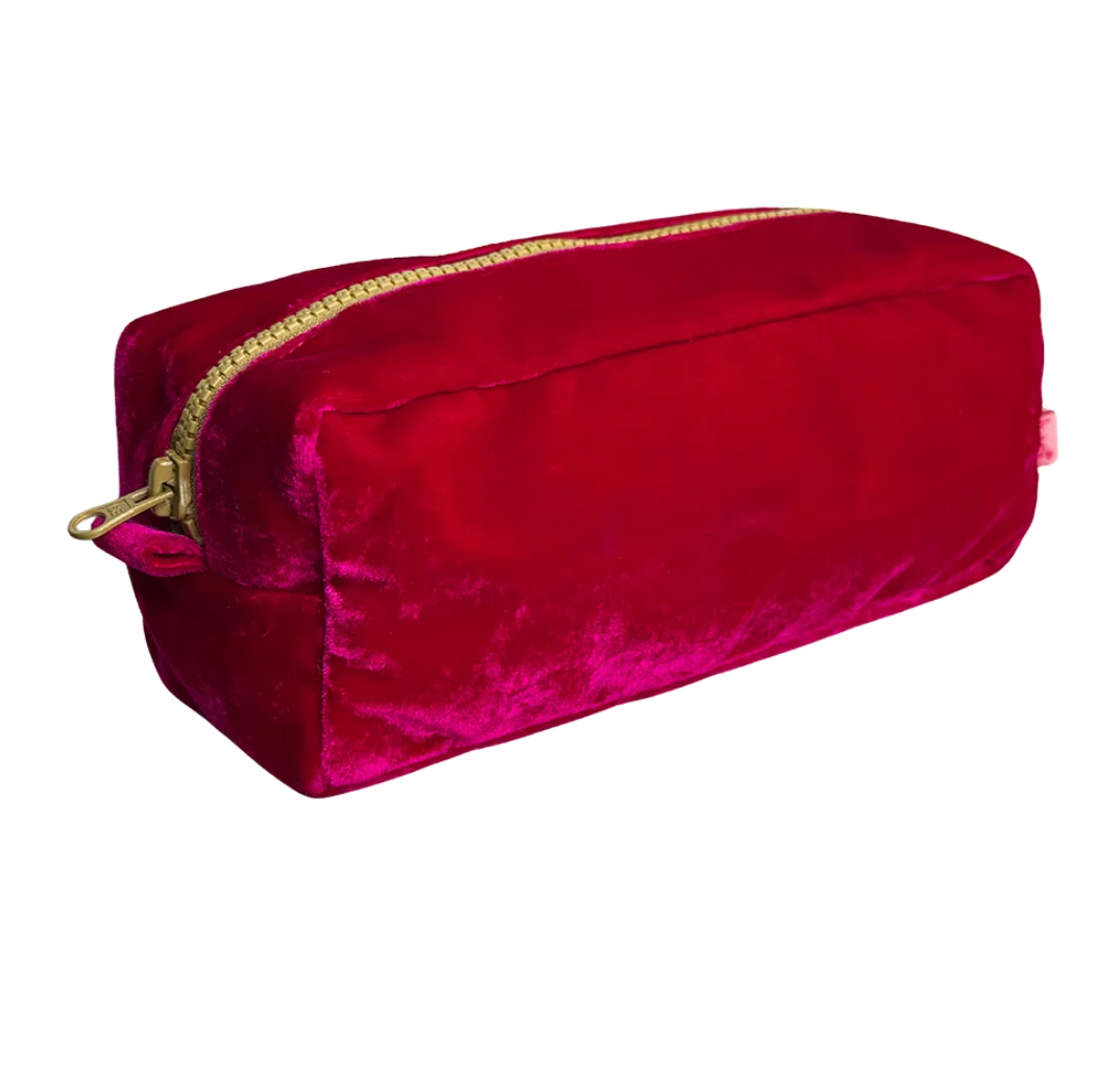 Lua velvet long cosmetic purse