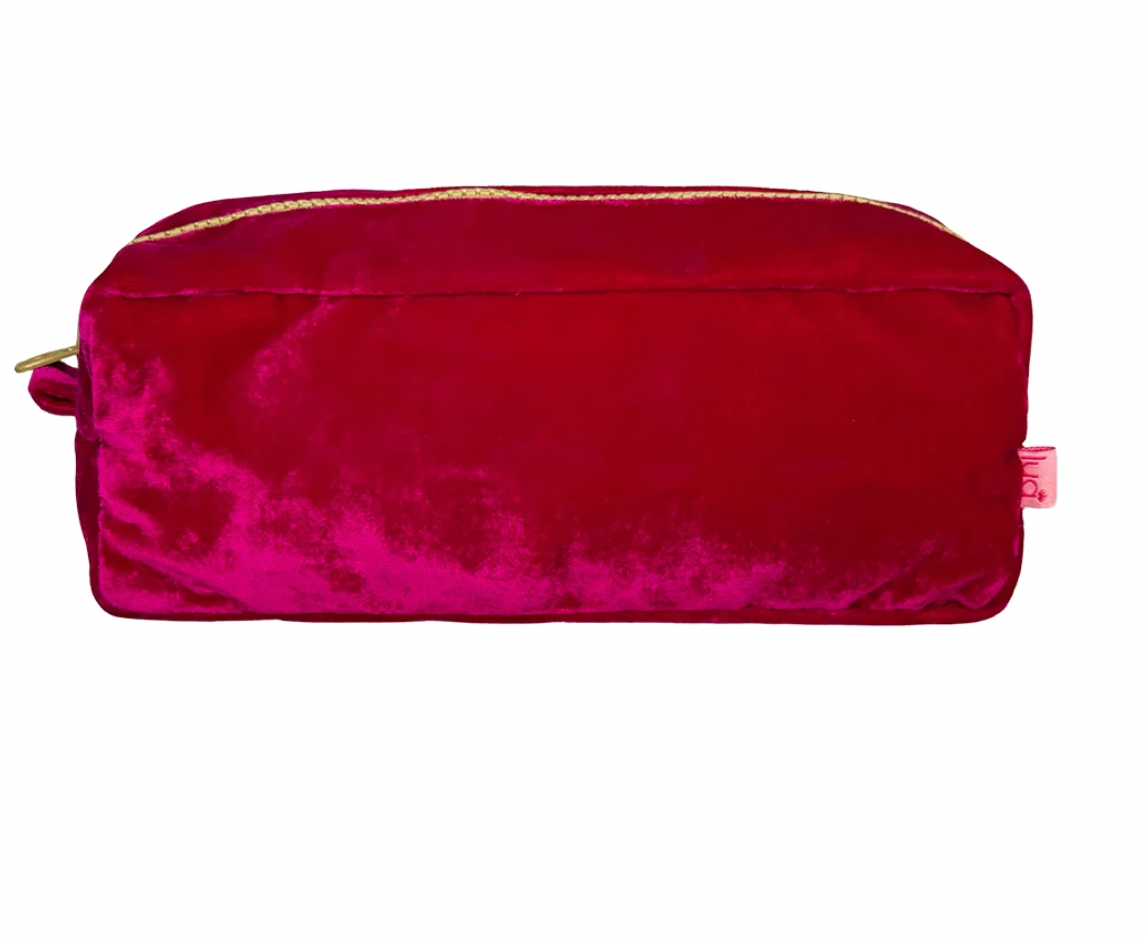 Lua velvet long cosmetic purse
