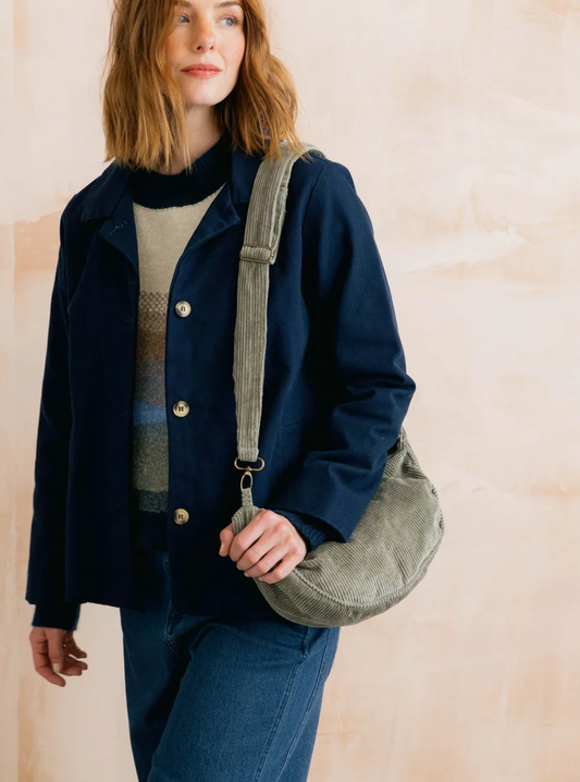 Lily & Me sage cord crossbody bag