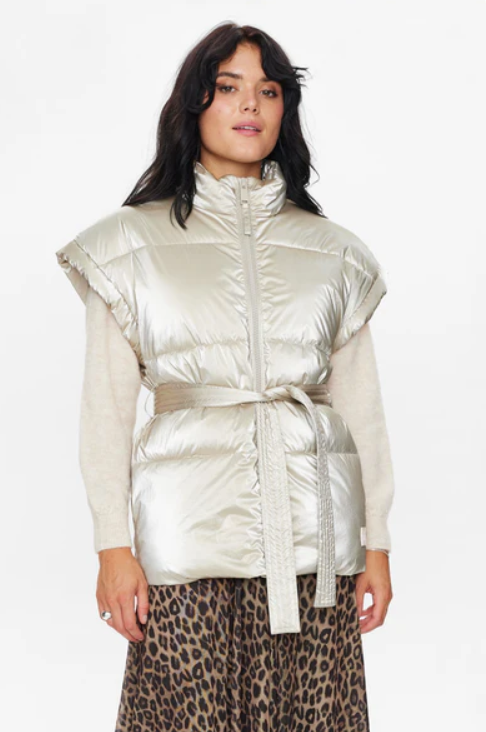 Numph Nukaro gilet in champagne
