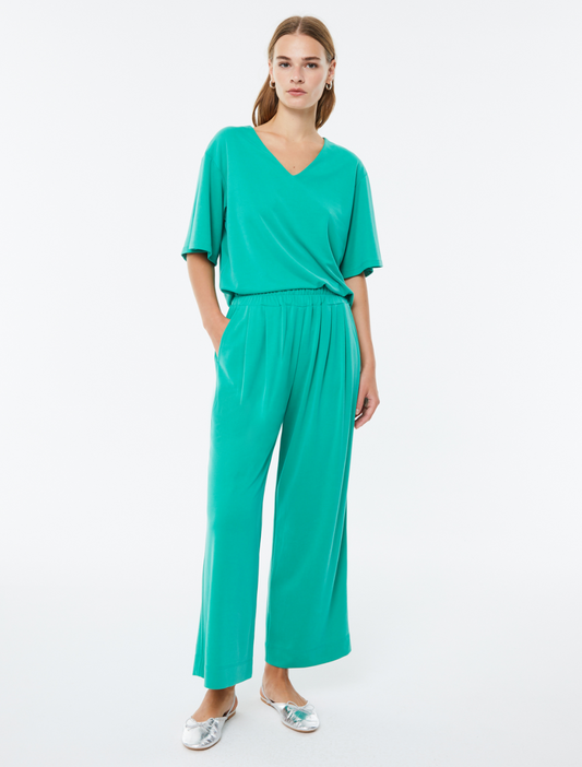 Paz Torras green v neck top