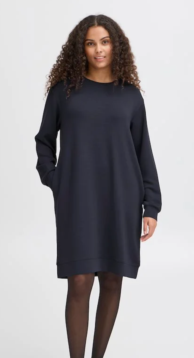 Fransa Aurora dress in navy blazer
