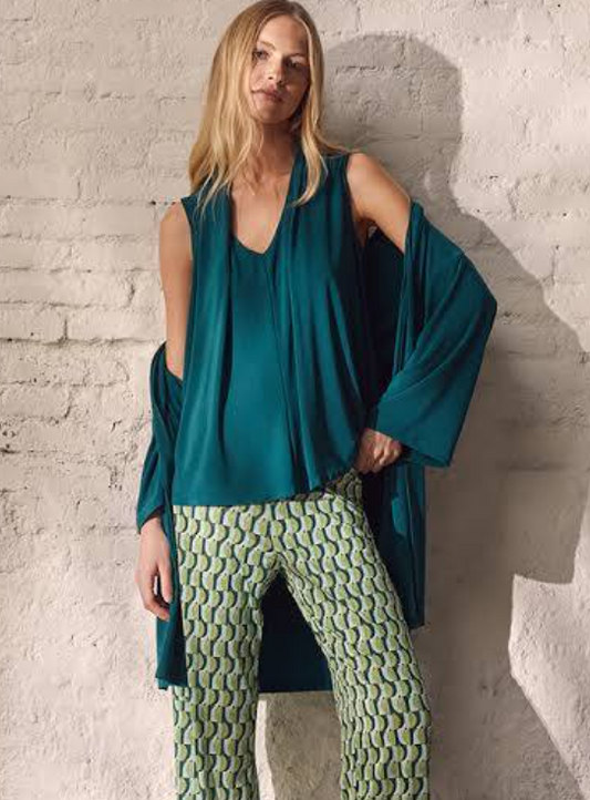 Paz Torras waterfall top green