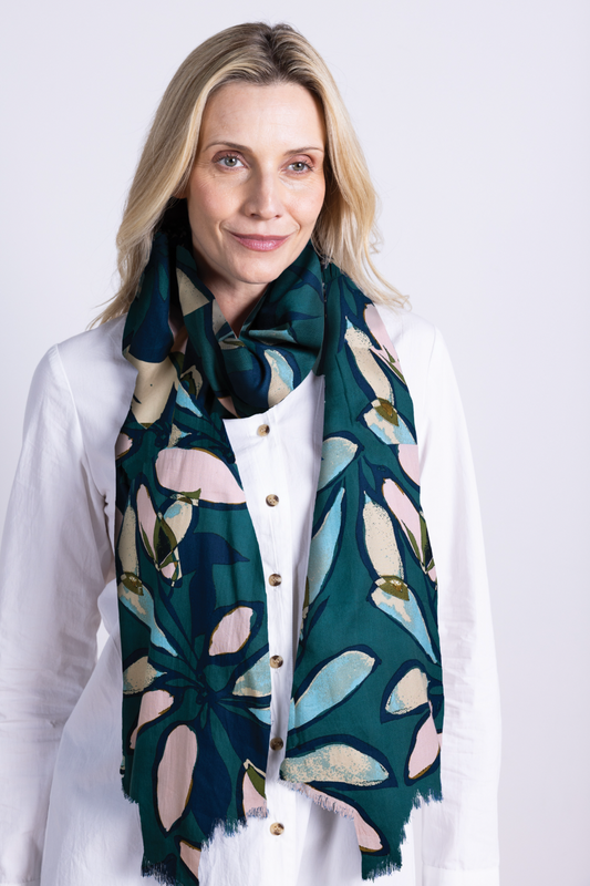 Nomads viscose scarf in nordic print