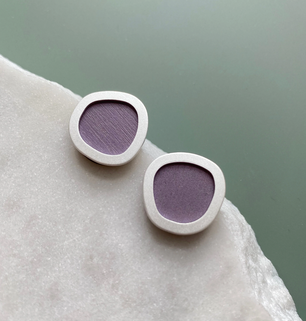 Mica Peet coloured silver stud earrings