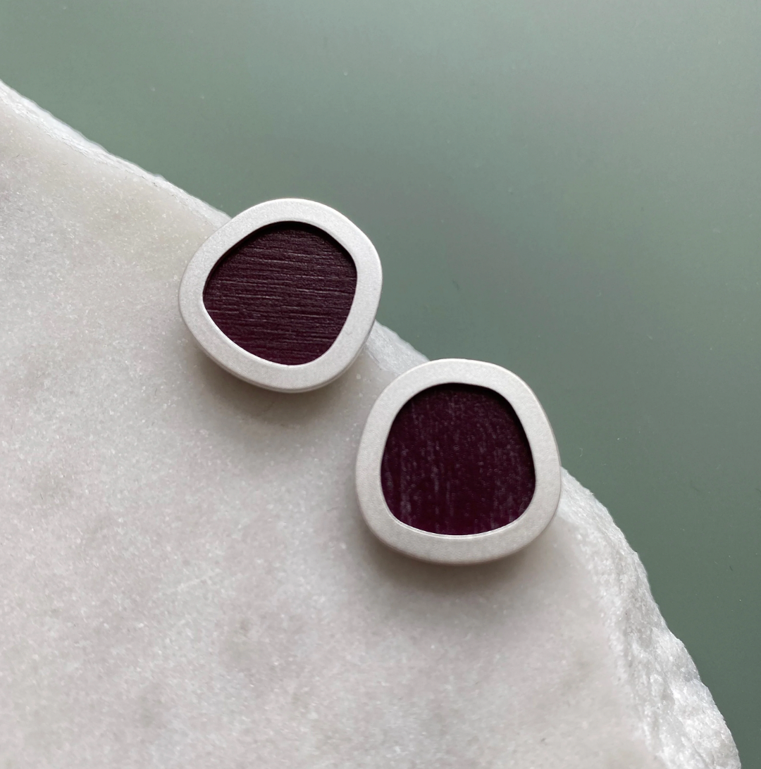 Mica Peet coloured silver stud earrings