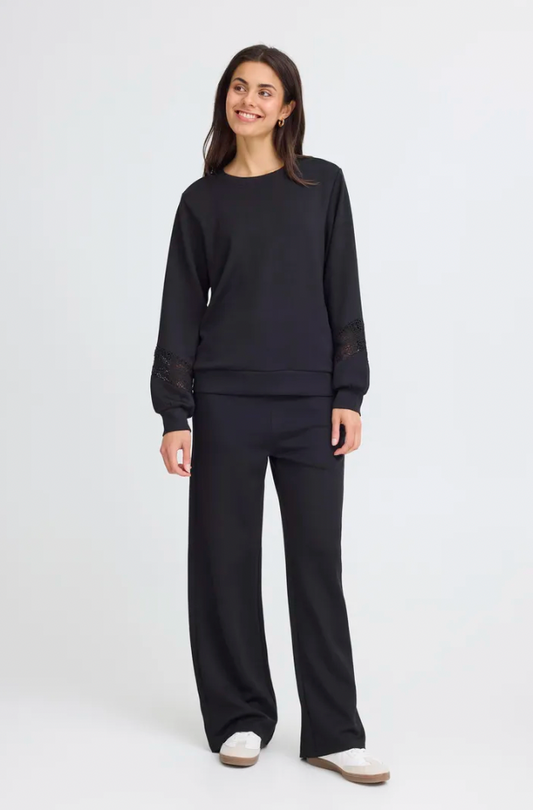 Fransa Aurora black pants in longer leg