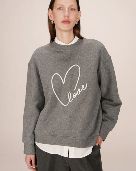 Grace & Mila Sharly sweatshirt in grey with love design