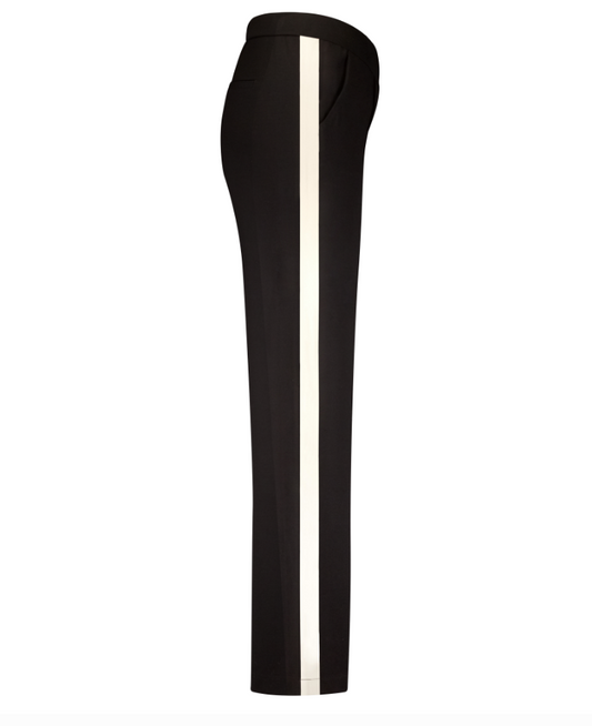 Red Button Colette Punta side stripe trouser in black