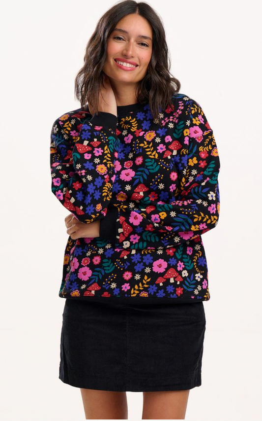 Sugarhill Brighton Noah sweatshirt in toadstool floral