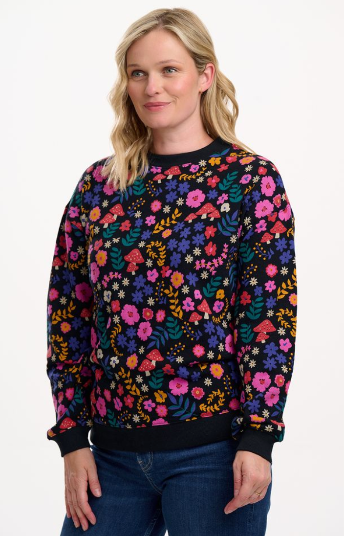Sugarhill Brighton Noah sweatshirt in toadstool floral
