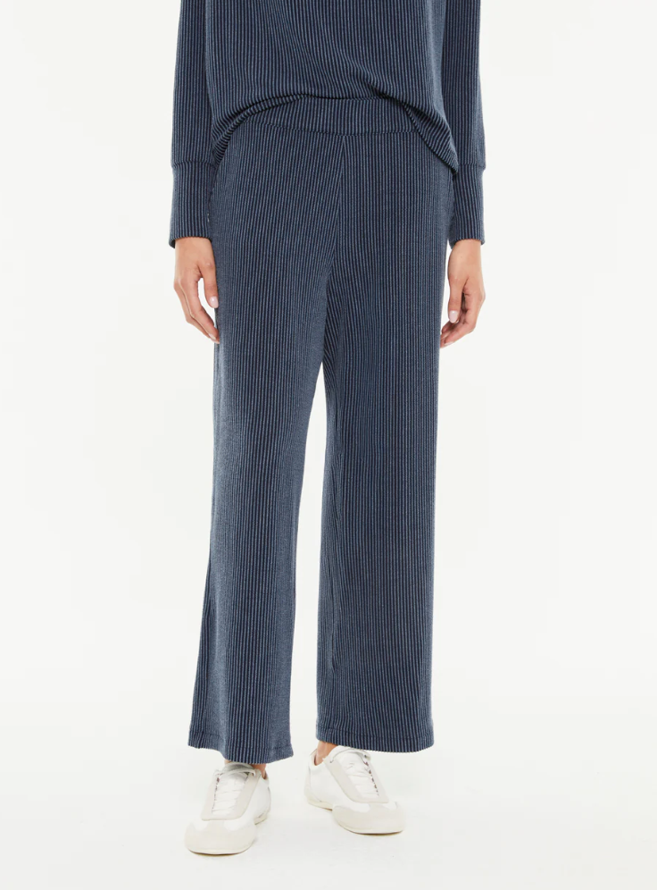Paz Torras navy and grey wide legged trouser