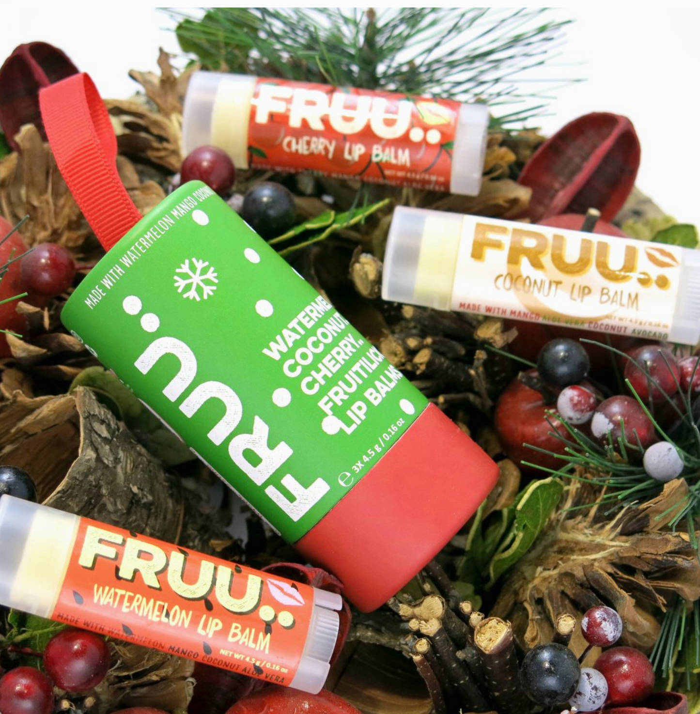 Fruu Christmas Trio of lip balms