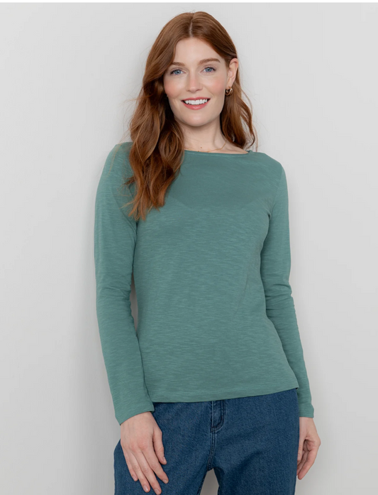 Lily & Me sea mist Monica organic cotton top