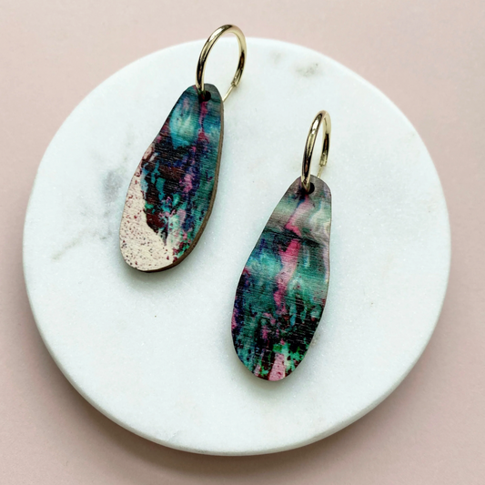 Mica Peet marble hoop earrings