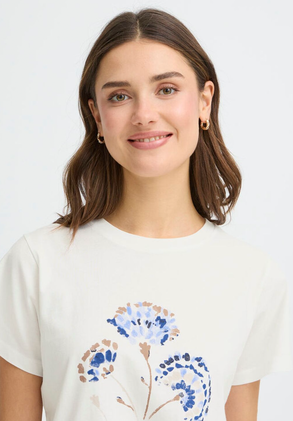 Fransa Kali tee with floral design - [shop_name Strathaven] [womens clothing]