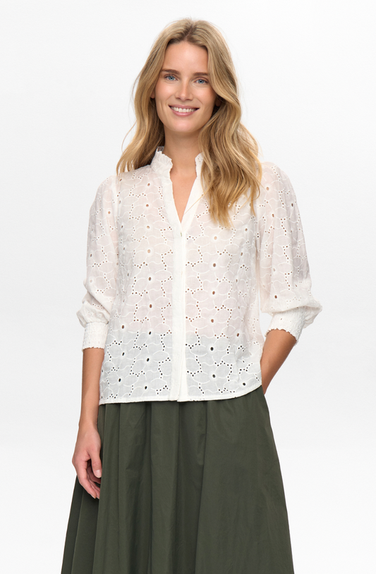 Numph Nulela white blouse in cotton