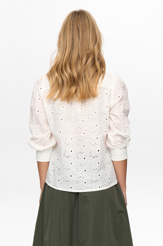 Numph Nulela white blouse in cotton