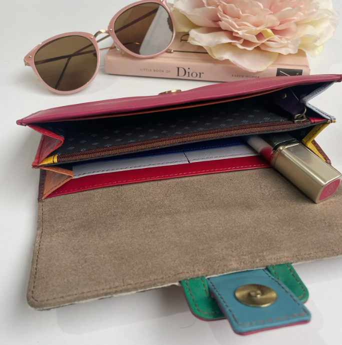 Esme upcycled leather purse - [shop_name Strathaven] [womens clothing]