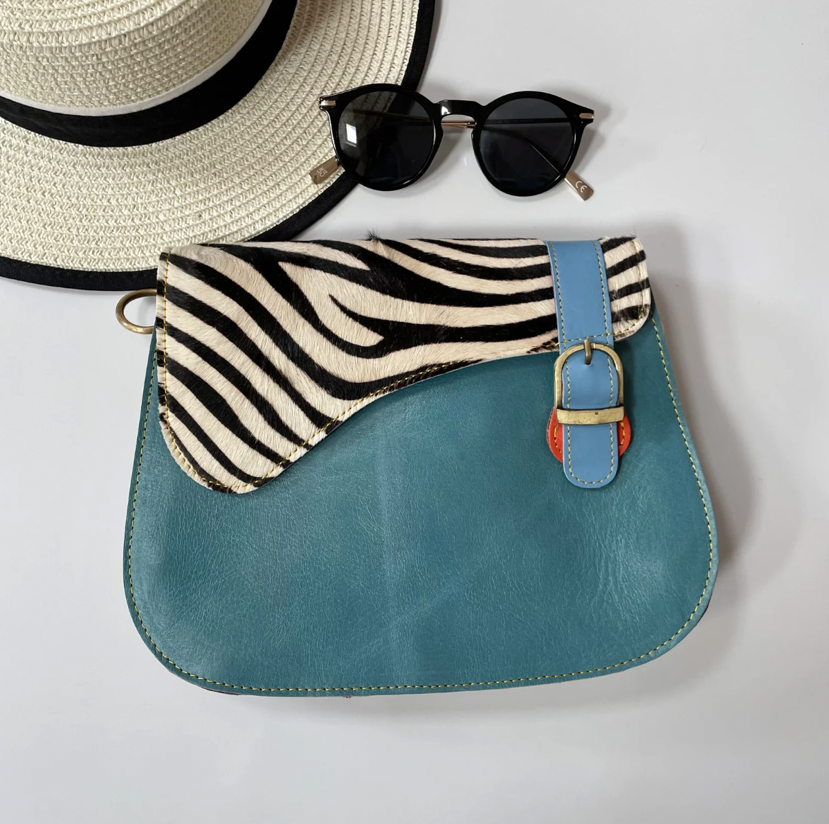 Recycled Delphi leather handbag - [shop_name Strathaven] [womens clothing]