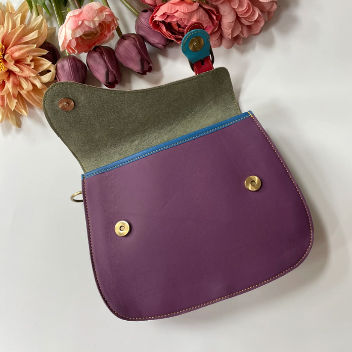 Recycled Delphi leather handbag - [shop_name Strathaven] [womens clothing]