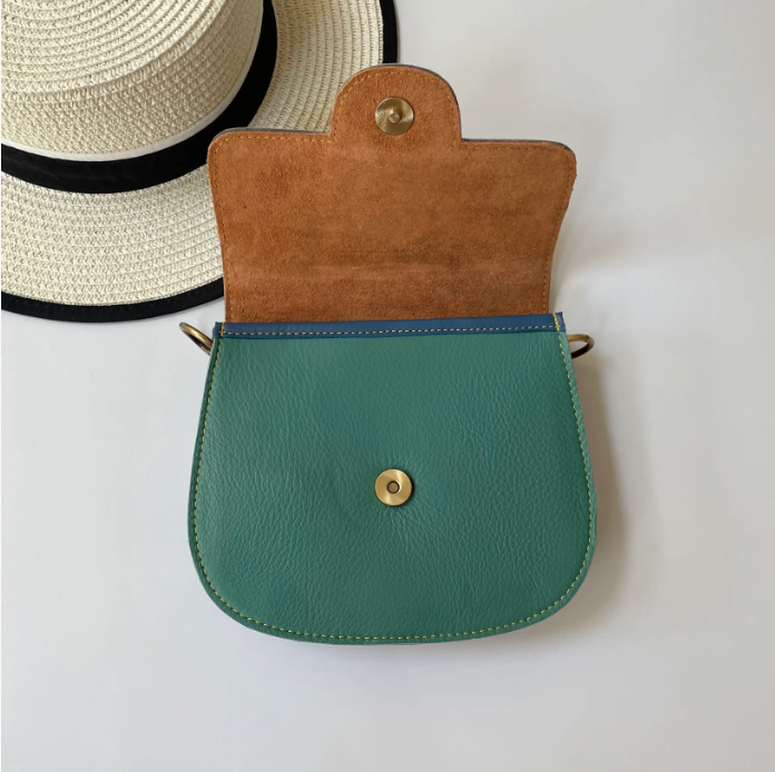 Amelie upcycled leather hand bag