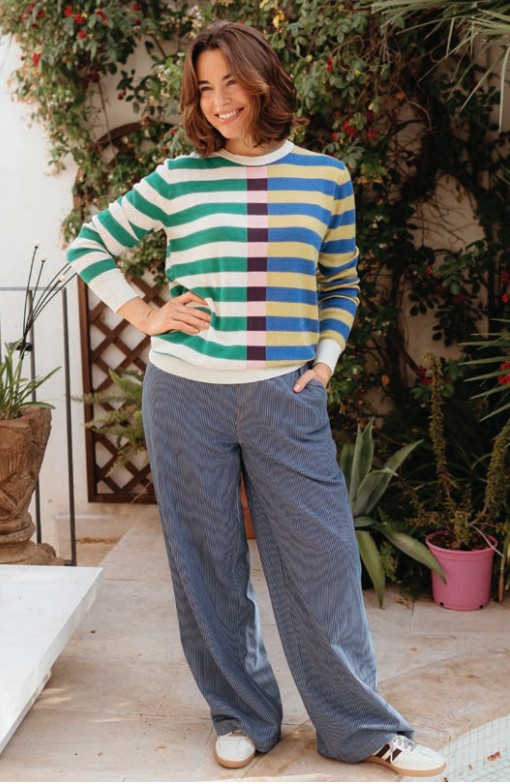Sugarhill Brighton Rosie sweater multi stripe - [shop_name Strathaven] [womens clothing]