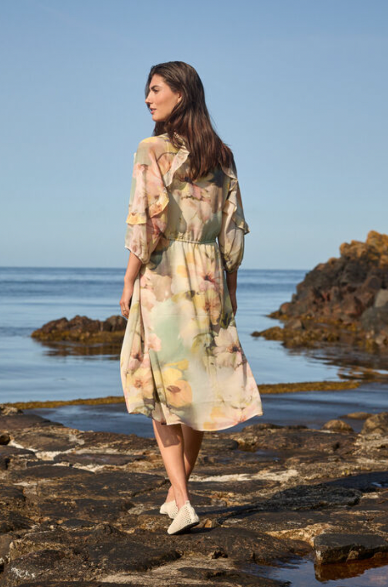 Soya Concept Carmen floaty dress in bok choi - [shop_name Strathaven] [womens clothing]