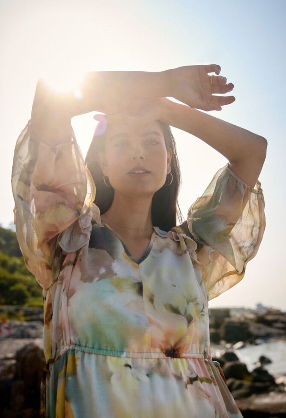 Soya Concept Carmen floaty dress in bok choi - [shop_name Strathaven] [womens clothing]
