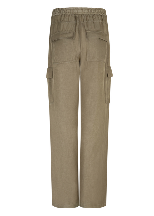 Red Button Colette cargo shine trouser in moss - [shop_name Strathaven] [womens clothing]
