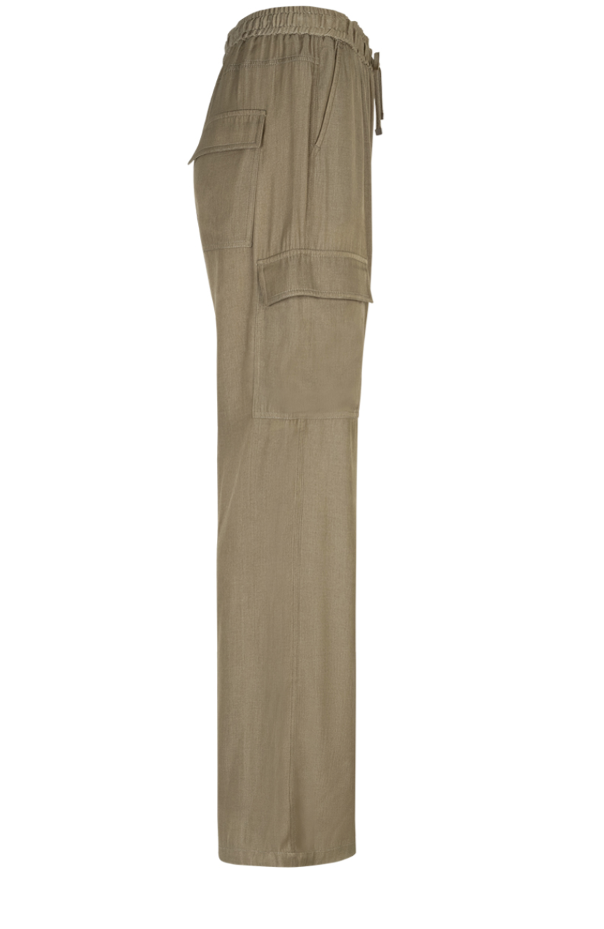 Red Button Colette cargo shine trouser in moss - [shop_name Strathaven] [womens clothing]