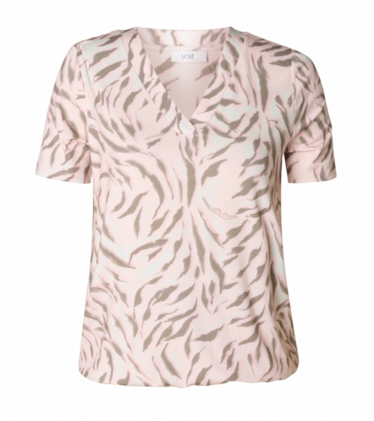Yest Reya top with pink pattern - [shop_name Strathaven] [womens clothing]