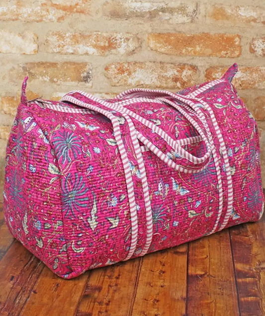 Quilted cotton duffel bag - coming soon - [shop_name Strathaven] [womens clothing]