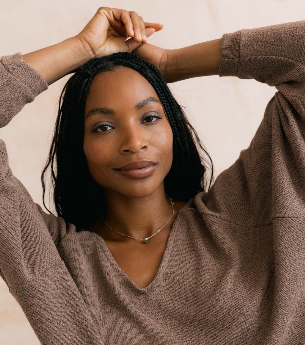 Lily & Me Rewilding sweater in mocha - [shop_name Strathaven] [womens clothing]