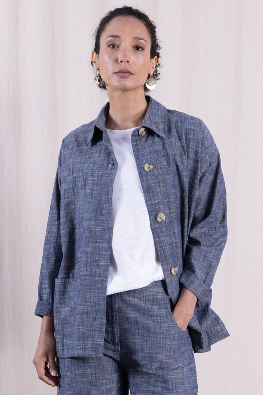 Nomads Chambray Cotton Jacket - [shop_name Strathaven] [womens clothing]