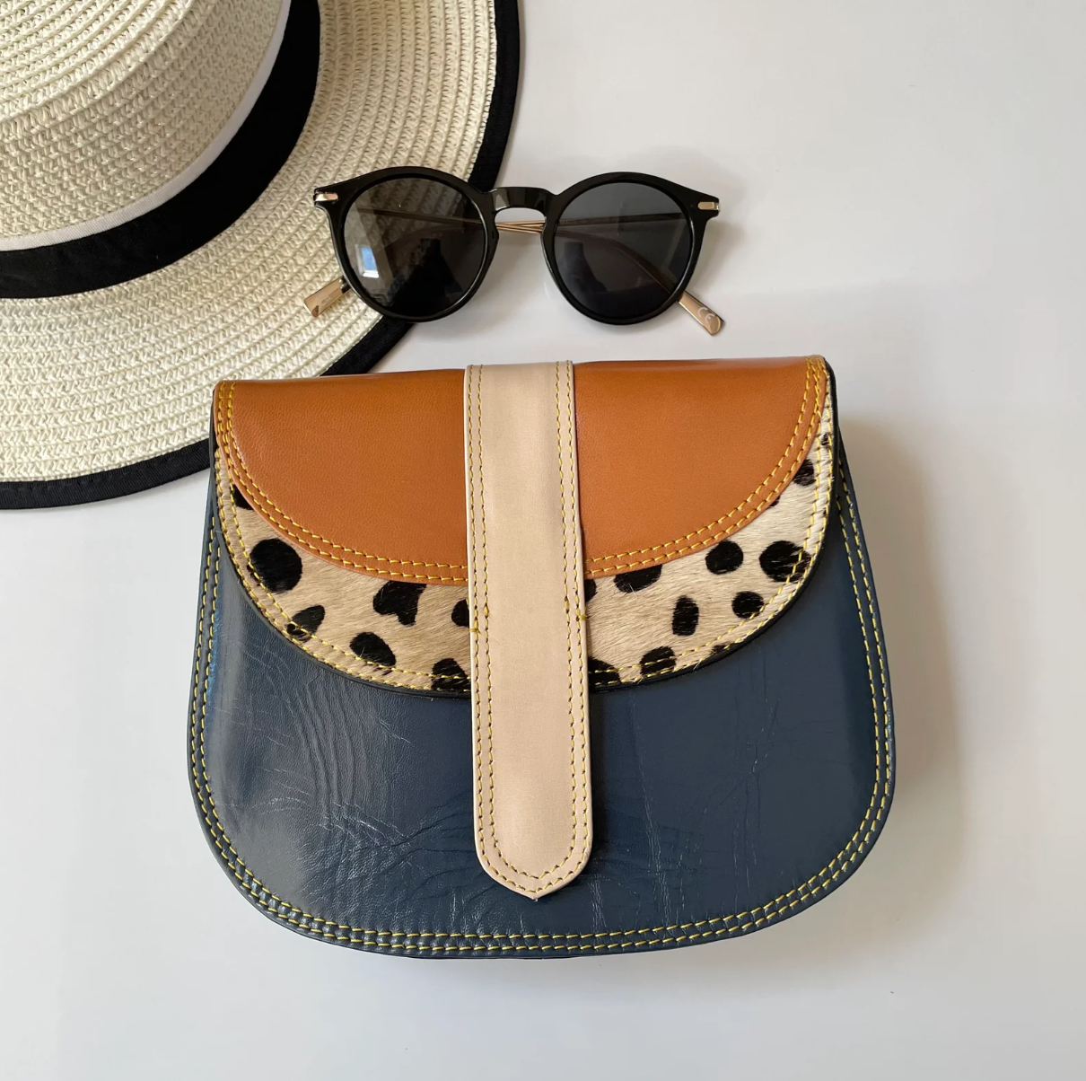 Cecilia upcycled leather handbag - [shop_name Strathaven] [womens clothing]