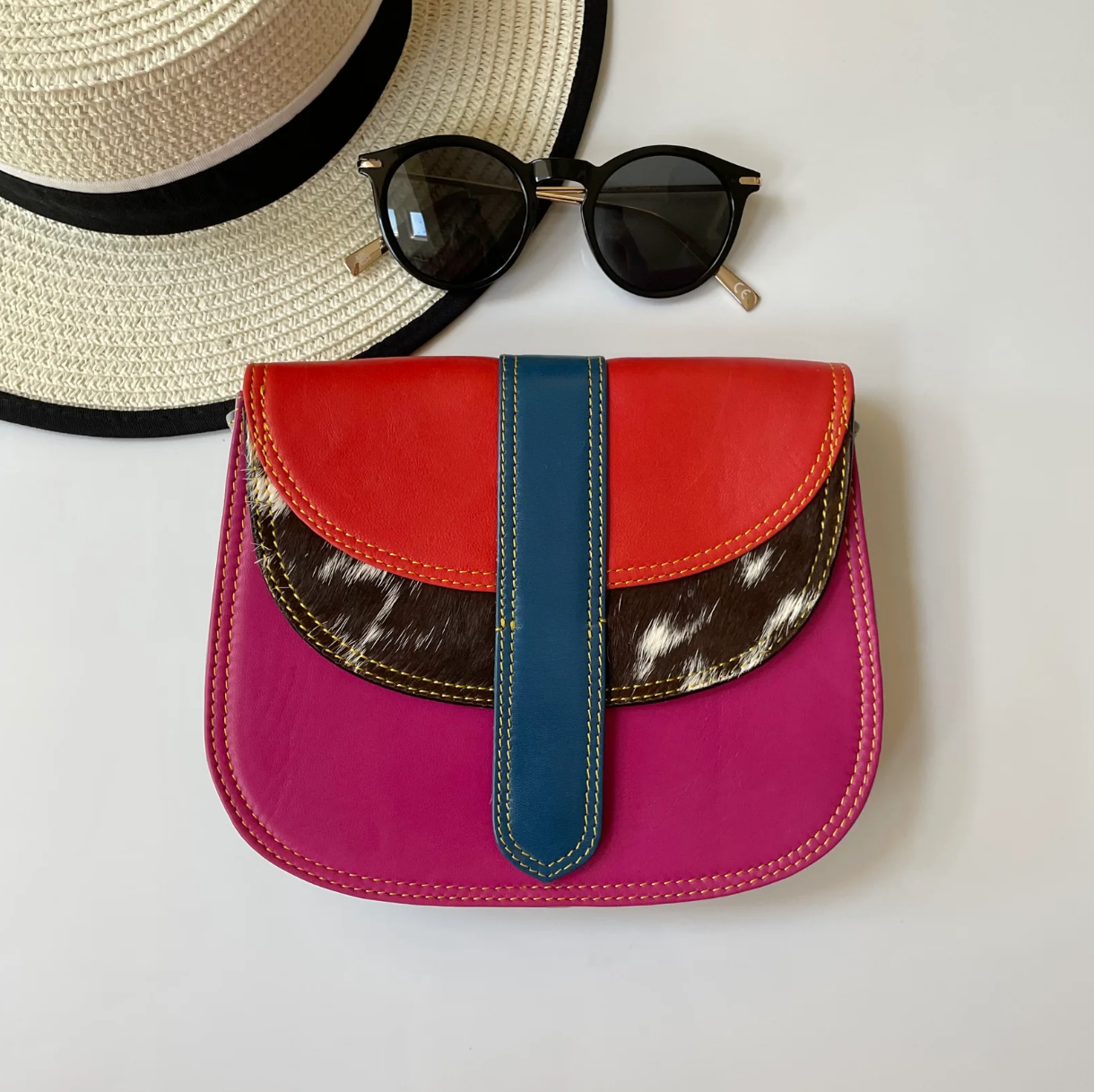 Cecilia upcycled leather handbag - [shop_name Strathaven] [womens clothing]