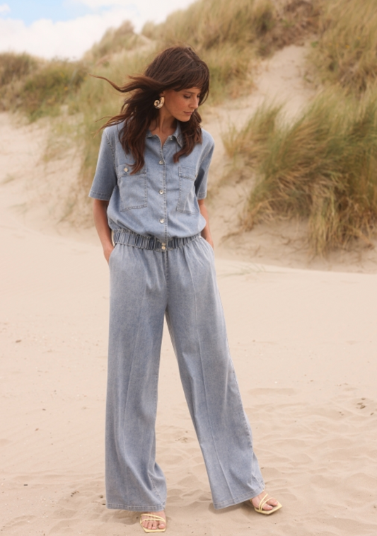 Yest Kamil denim blouse with fancy buttons