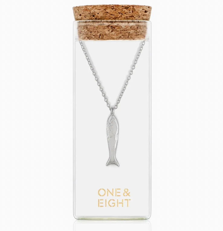 One & Eight Minnow Fish silver necklace - [shop_name Strathaven] [womens clothing]