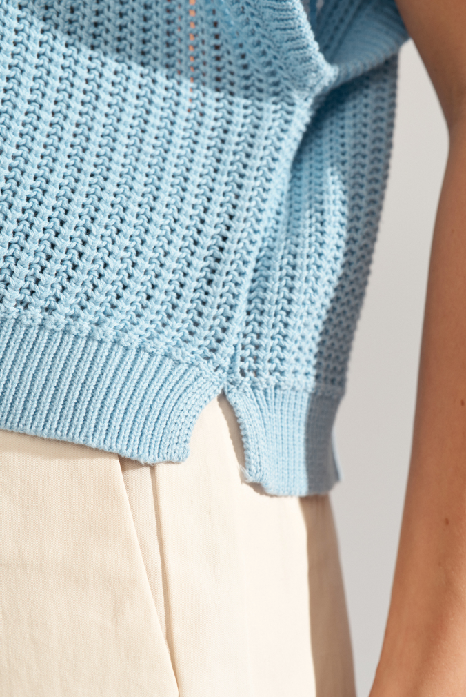 Numph Nusanni sweater in placid blue - [shop_name Strathaven] [womens clothing]